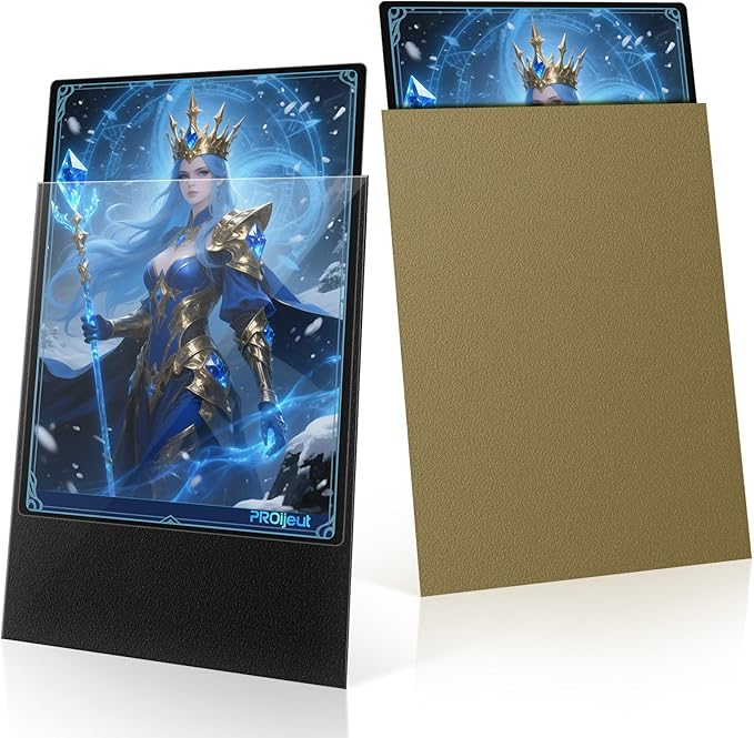 200 Pack Card Sleeves, Matte Dual Trading Card Sleeves with Opaque Back & Smooth Shuffle, Tear Resistant Card Protectors for MTG, TCG and Game Cards (Truth Brown)