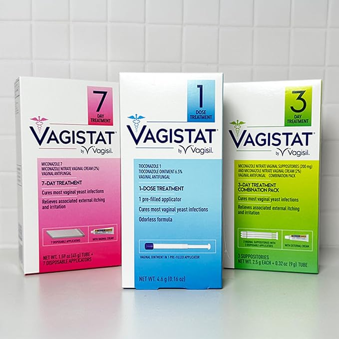 Vagisil Vagistat 1 Day Single-Dose Yeast Infection Treatment for Women, Antifungal Ointment Helps Relieve External Itching and Irritation, 1 Pre-Filled No Touch Vaginal Applicator (Pack of 1)