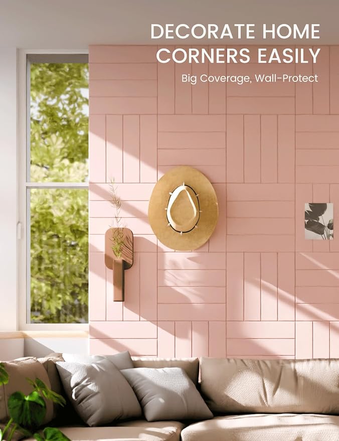 Fluxynara 48" x 36" Large Felt Bulletin Board, Pink | 12 Pack Cork Board Alternative with 60 Safe Adhesive Tabs, Pin Boards for Wall Decor, Home, Office, Classroom,Dorm