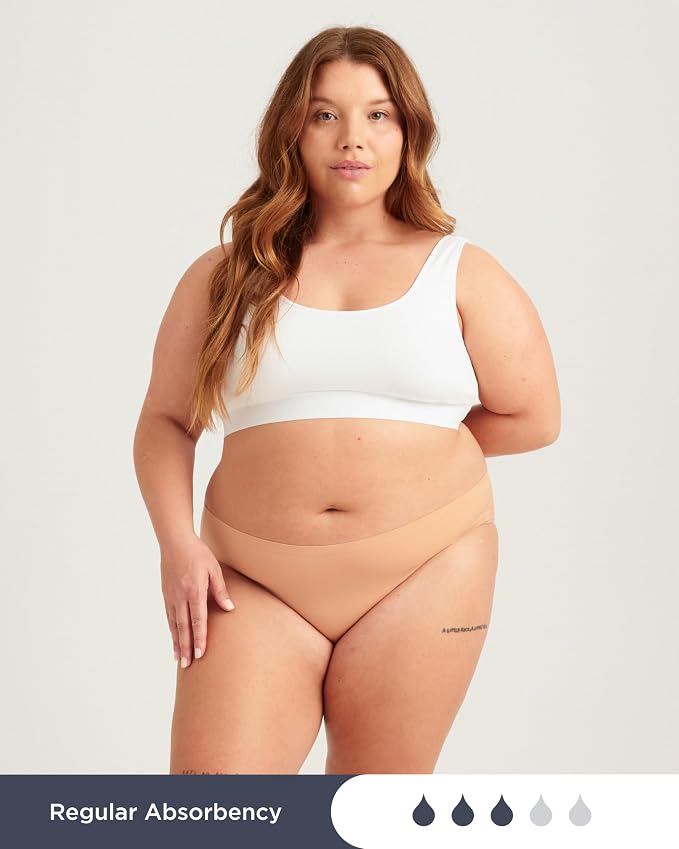 saalt Seamless Brief Leakproof Period Underwear for Women | Comfortable, Thin, and Keeps You Dry from All Leaks, Reusable & Washable Women's Period Underwear
