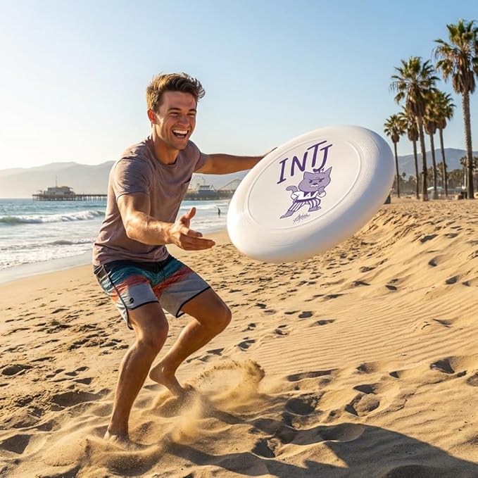 Social Gift & Team Activity Flying Disc, 10.63 Inch MBTI Flyer Disc Lightweight Durable for Outdoor Beach Park Backyard Game - 170g
