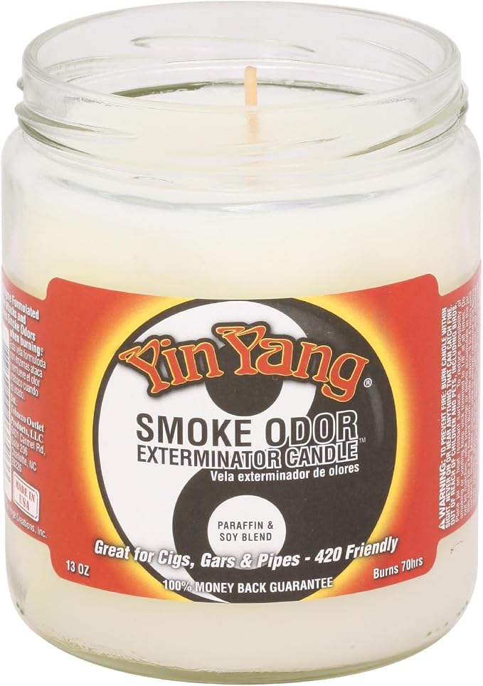 Smoke Odor Exterminator 13oz Jar Candle, Yin Yang