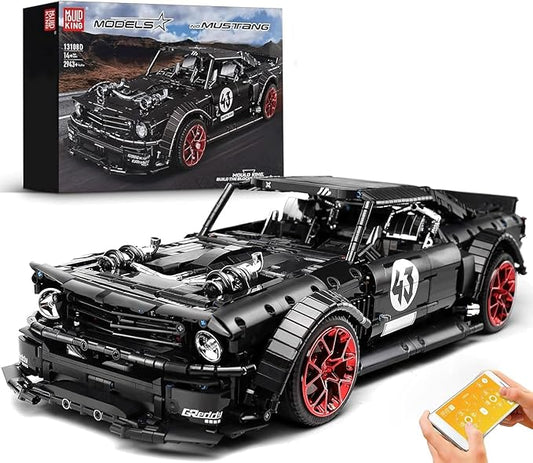Mould King 13108 Mustang Car Building Kits, MOC Building Blocks Set to Build, Gift Toy for Age 14+ /Adult Collections Enthusiasts(2943 Pieces with Motor/APP Remote Control)