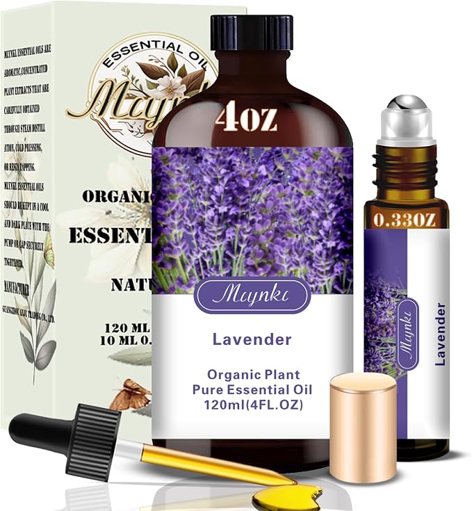 Lavender Essential Oil-4.33 fl oz for Diffuser, Massage, Skin Care, DIY Soap, Candle, Meditation, Yoga, Relaxation, Gift Ready