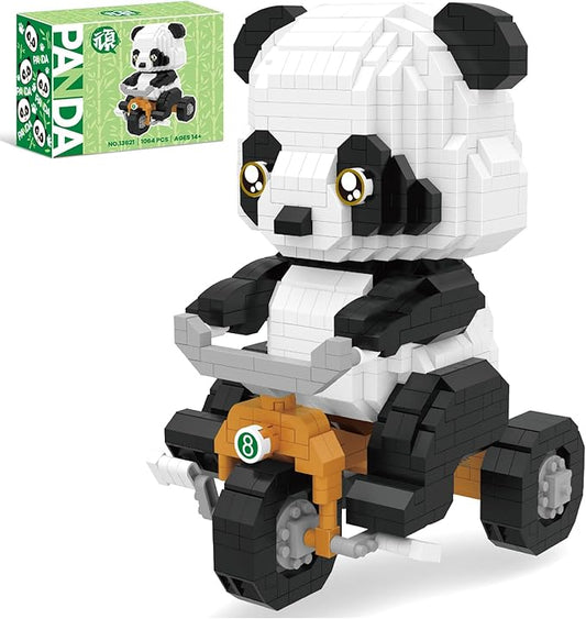 Panda Micro Mini Building Toy Bricks for Adults, 1064 PCS Mini Building Blocks Animals Sets for Goodie Bags, Party Favors for Boys Girls 12+ 14+, Christmas Birthday Gift for Kids, Carnival Prizes