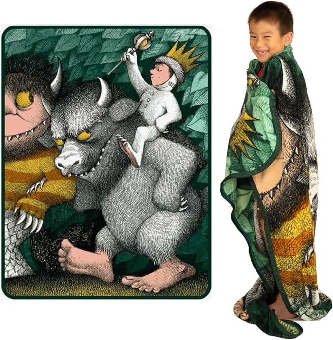 Where The Wild Things are Kids Bedding Super Soft Cozy Plush Throw, 46 in x 60 in, (Officially Licensed Product) By Franco