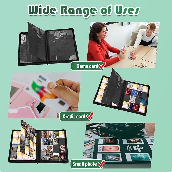 Premium 1000+ Pockets Trading Card Binder, 16-Pocket Ringless Side-Loading Album for TCG, MTG, Lorcana, Sports & Standard-Size Cards