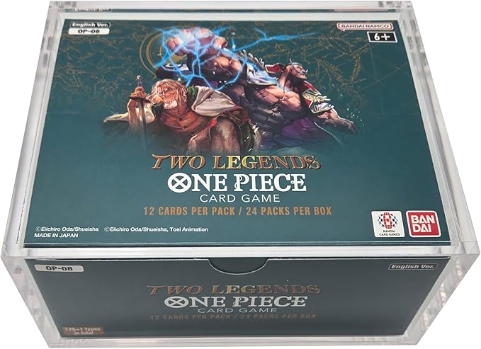 One Piece Booster Box Acrylic Case - Premium UV Protected Clear Display Case for TCG One Piece Card Game USA Version | 8mm Thick Walls Strong Magnetic Closure | Protective Collector Showcase