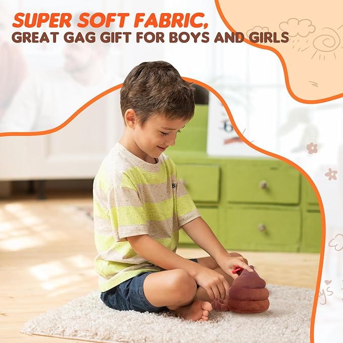 Funny Farting Poop Plush Toy – 30 Hilarious Fart Sounds, Soft & Durable, Perfect Gag Gift for Kids, Pets, and Pranks – Ready to Use for Endless Fun and Laughter!