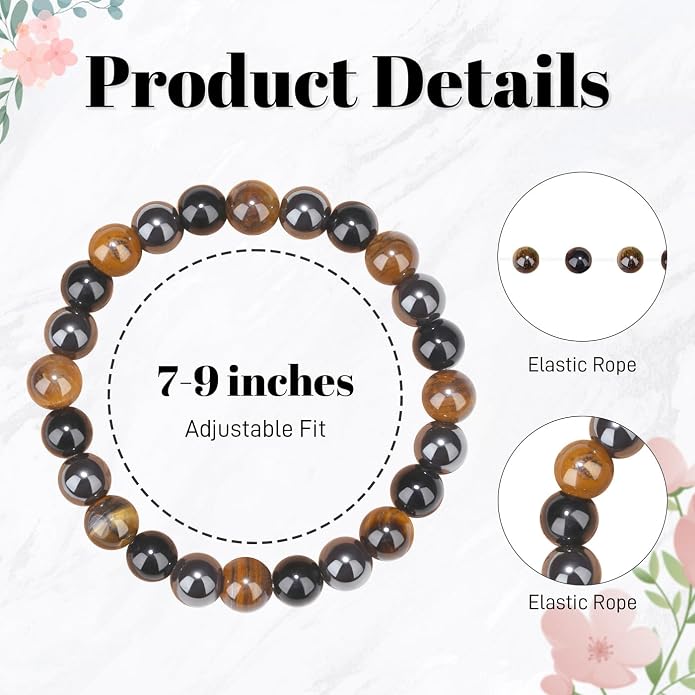 MAIBAOTA Healing Crystal Bracelet for Women Empath Protection & Safe Travel & Anxiety Relief Bracelet - New Beginnings Lucky Charms for Travel/New Job/Next Chapter