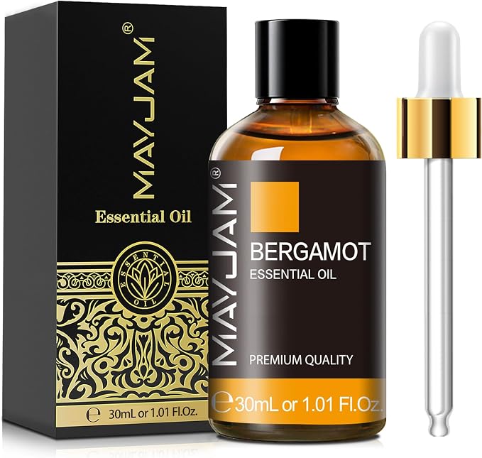 Bergamot Essential Oil 30ml/1.01fl.oz, MAYJAM Premium Bergamot Oils for Diffuser, Soap Making, Candle Making, Long Lasting Scents