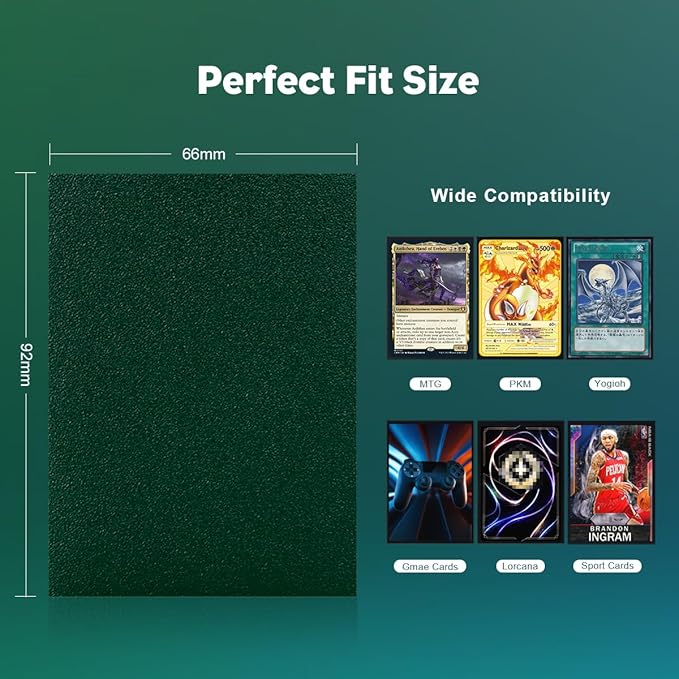 Power Green Dual Matte Card Sleeves, Katomula Card Sleeves for MTG, Standard Card Sleeve for MTG, PKM, Flesh & Blood