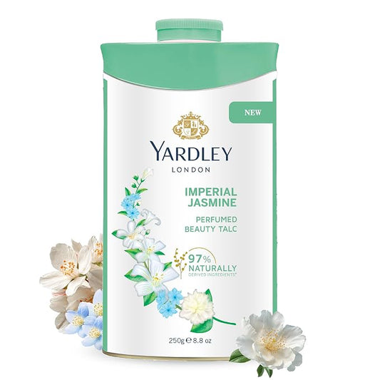 Yardley London Jasmine Perfumed Talcum Powder - 250 g. 8.8 oz, Deodorizing Talc