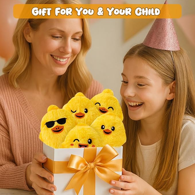 Stuffed Animal Cute Duck Plush Toys | Squishy Duckies Stuffed Animals Toys for Stress Relief | Cute Desk Decor Comfort Present for Kids, Teens, Adults | Birthday
