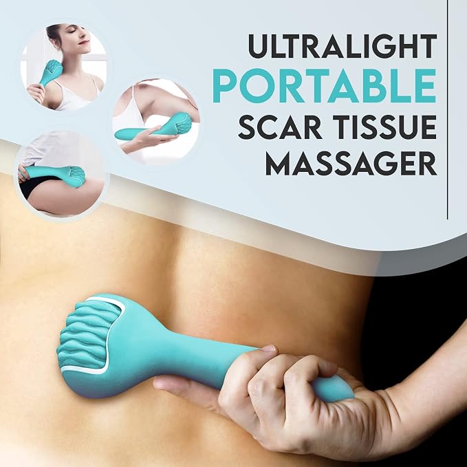 Scar Tissue Massager for Post-Surgery Recovery, Silicone Ice Massage for Post-Surgery Incision Swelling and Soreness, Vibrating Joint Roller for Improved Range of Motion Designed by Physical Therapist