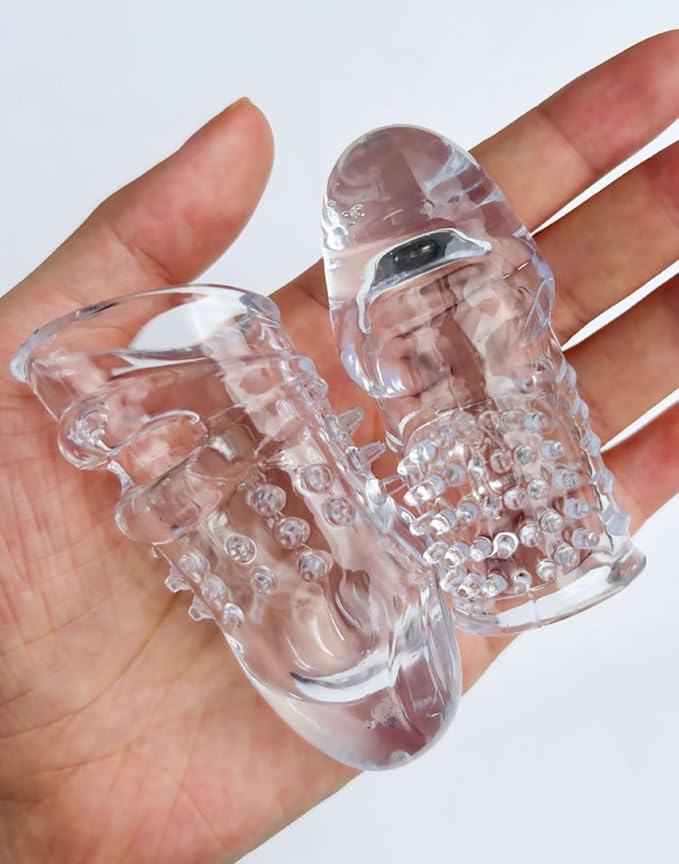Male Trainer Thread Insulation Sleeve Transparent Soft Simulation Mushroom Head Penis Ring for G-spot Stimulation
