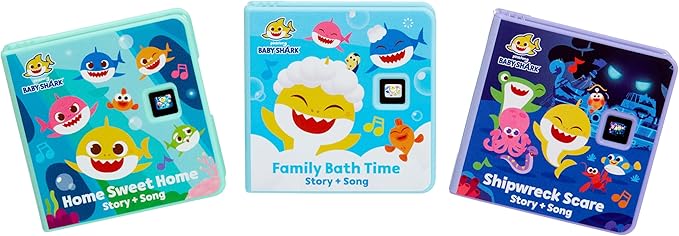 Little Tikes Story Dream Machine Baby Shark Family Collection, Storytime, Books, Audio Play Character, Gift and Toy for Toddlers and Kids Girls Boys Ages 3+ Years