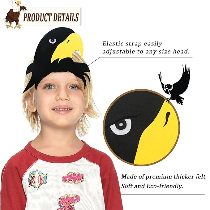 Bird-Costume-Parrot-Wings for Kids with Bird Headbands, Boys Girls Eagle Dress-up Cape Halloween Party Favors Gifts