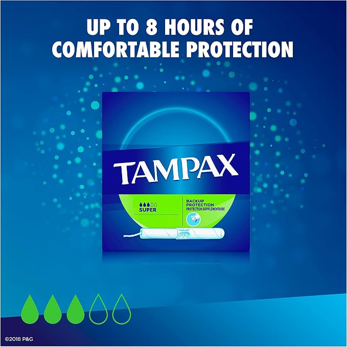 Tampax Cardboard Applicator Tampons, Super Absorbency 40 ea (Pack of 5)