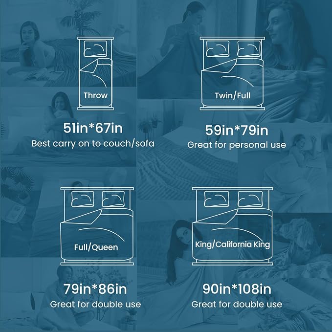 Elegear Arc-Chill 3.0 Cooling Blankets for Hot Sleepers, King Size, Grey | Q-Max>0.5 Cooling Fabric, Absorbs Heat to Keep Body Cool, Breathable Summer Blankets for Night Sweats & Menopause, 108"x90"