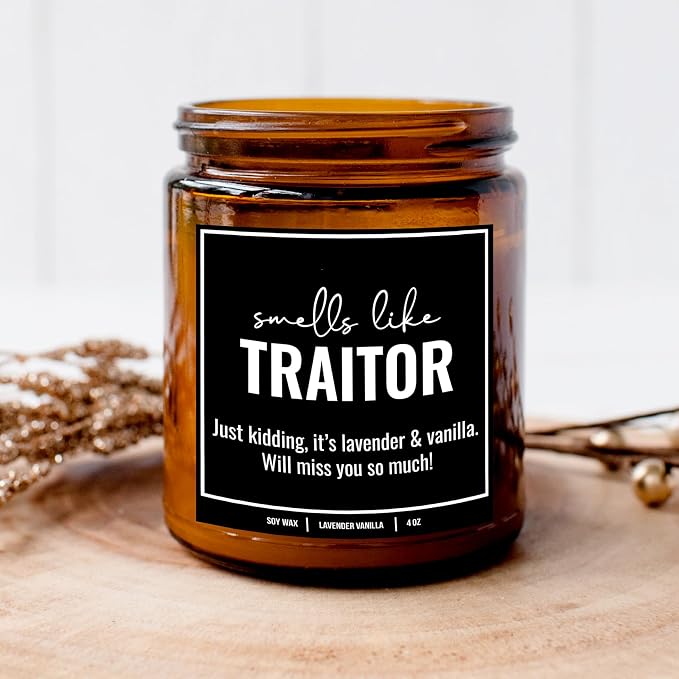 You Nique Designs New Job Candle for Women, 9 Ounces, Going Away Gifts for Coworker, Coworker Leaving Candle for Women, Farewell, Goodbye, All Natural Soy Aromatherapy Candles (Lavender&VanillaA 4oz)
