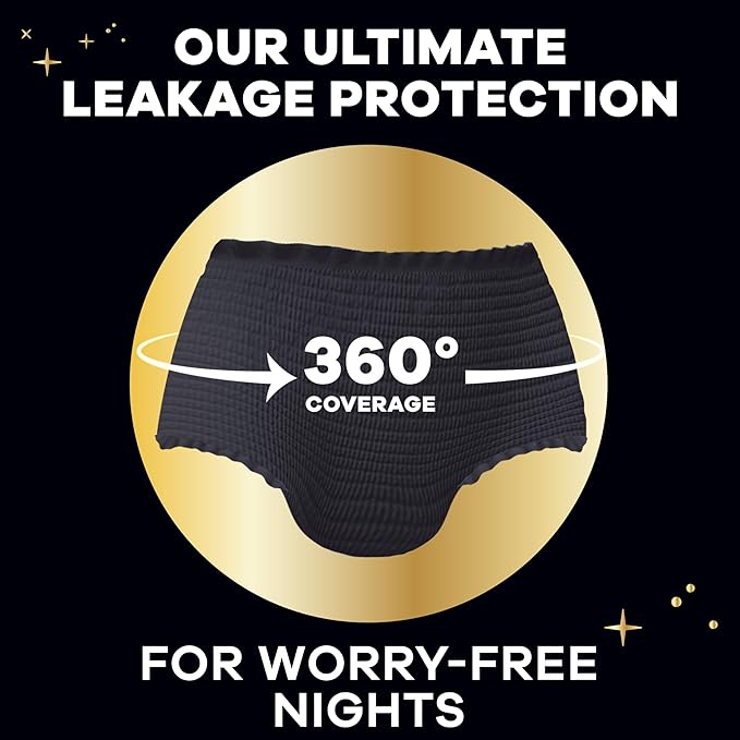 Always ZZZ Overnight Disposable Period Underwear for Women Small/Medium, 360° Coverage for Worry-Free Nights, 14 Count (2 Packs of 7)