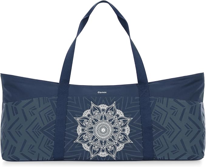 Gonex Yoga Mat Bag, Extra Canvas Gym Bag with Waterproof Pocket Metal Zipper, Fits Mat & Blocks, Stylish Yoga Mat Carrier for Women, Ideal for Yoga, Pilates, Workout, Travel