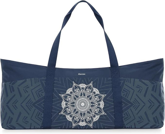 Gonex Yoga Mat Bag, Extra Canvas Gym Bag with Waterproof Pocket Metal Zipper, Fits Mat & Blocks, Stylish Yoga Mat Carrier for Women, Ideal for Yoga, Pilates, Workout, Travel