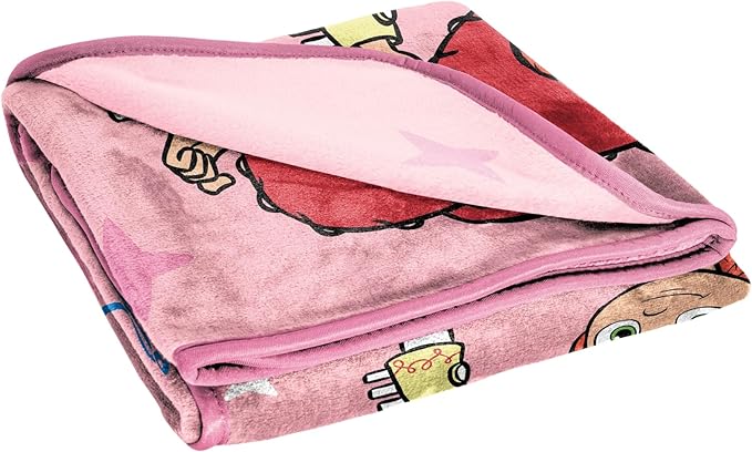 Jay Franco Plush Throw Blanket – 46" x 60" Inches Kids Hero Soft & Cozy Fleece Throw for Bedroom & Couch Décor, Official Licensed Product, Pink - Toy Story Jessie