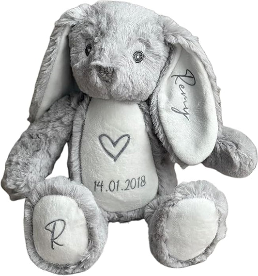 Custom Plush Bunny Keepsake Toy Hold Me Close Worry Hug Rabbit Personalized Stuffed Animal Doll Baby Shower Birthday Gift