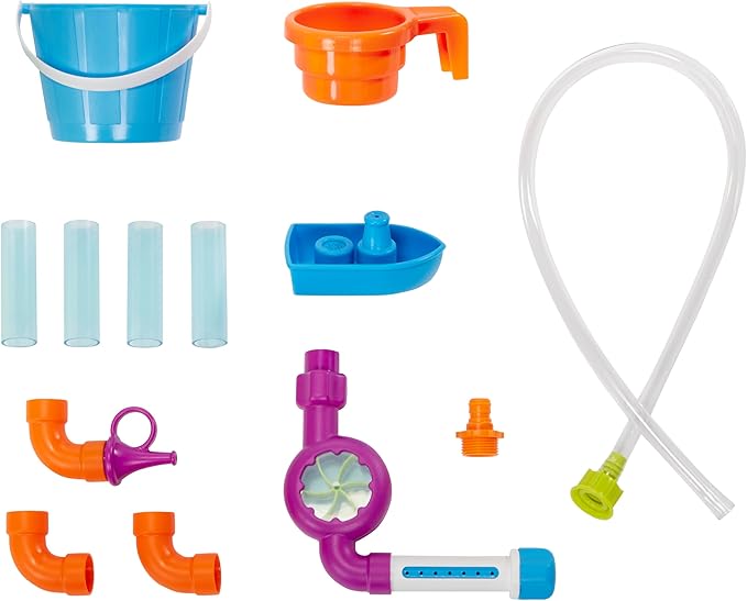 Little Tikes Flowin’ Fun Water Table - Kids’ Outdoor Water Playset with Interchangeable Pipes, Faucets, Tower & Accessories - Encourages Creativity & Sensory Exploration - Ideal for Ages 2 to 5 Years