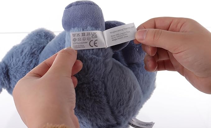 Apricot Lamb Toys Plush Navy Blue Bunny Rabbit Stuffed Animal with Fluffy Soft Ears (Navy Blue Bunny, 8 Inches)