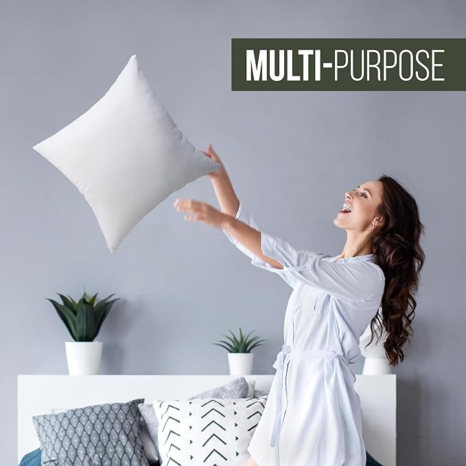 Utopia Bedding Throw Pillows, 28x28 Pillow Inserts, Pack of 1, White | Down Alternative Throw Pillow Inserts, Couch Pillows for Indoor Decor, Plush & Supportive, Decorative Cushion for Sofa, White
