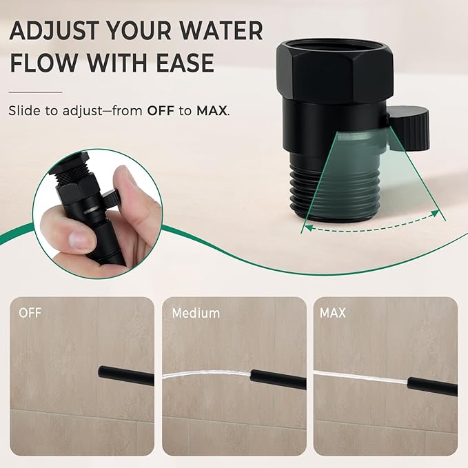Adjustable Flow Shower Enema System with Silicone Nozzle for Deep Cleanse, Portable Shower Douche for Men and Women