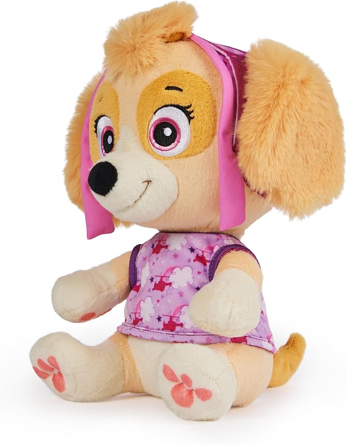 Paw Patrol, Bedtime Plush Skye, 10-Inch Stuffed Animal with Reversible Outfit, Kids Toys for Boys & Girls Ages 3 and Up