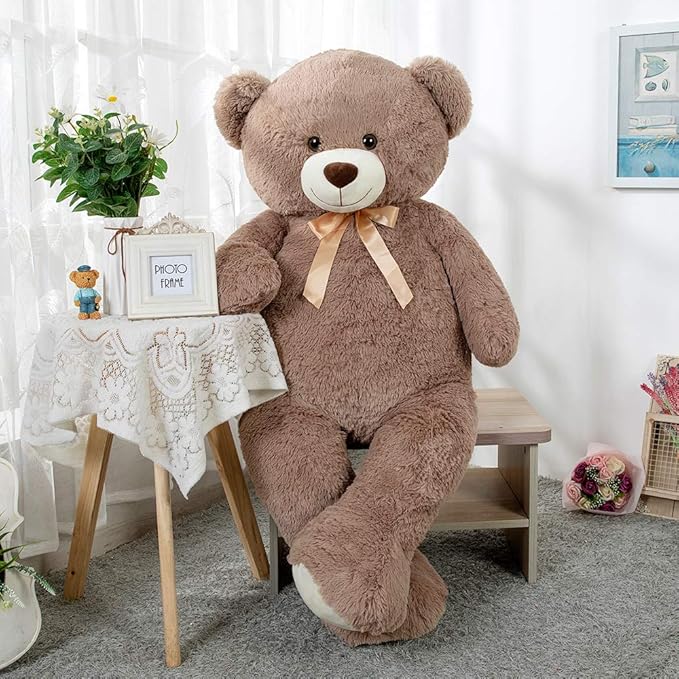 Tezituor Big Teddy Bear,52'' Giant Stuffed Animal Plush Toys for Adults Children,Girlfriend Soft Life Size Bears Plushie Gifts for Valentine, Christmas, Birthday,Baby Shower Decoration