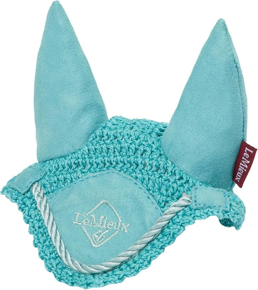 LeMieux Toy Pony Fly Hood - Handmade Crochet Recycled Yarn - Ages 3+ - Lagoon - One Size