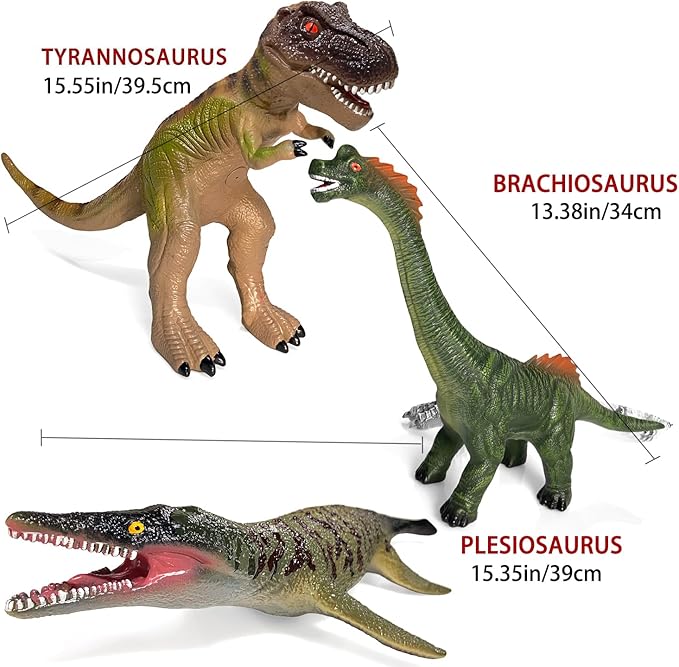 Dinosaur Toys for Kids 3-5 – 7 PCS Realistic Large Dinosaur Figures Soft Jumbo Dino Toy for Boys & Girls 5-7 Years Old – Toddler Boy, Animal Dino Toys