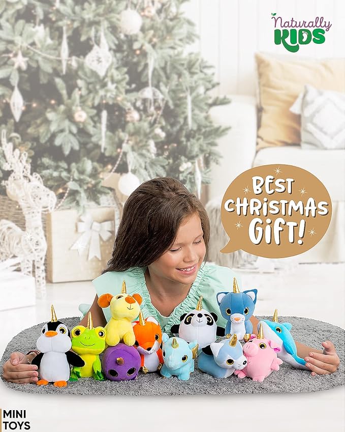 Naturally KIDS Stuffed Animal, Toddler Gifts for Boys, Girls, Plush Unicorn Toys Set 11