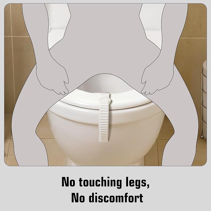 Toilet Pee Splash Guard – Urine Deflector Blocks Leaks Center Strap with Built-in O-Ring | Comfortable Pee Shield for Toddlers, Potty Training & Elderly | Fits Most Toilet Seats (2, 11.4x6.3inch)