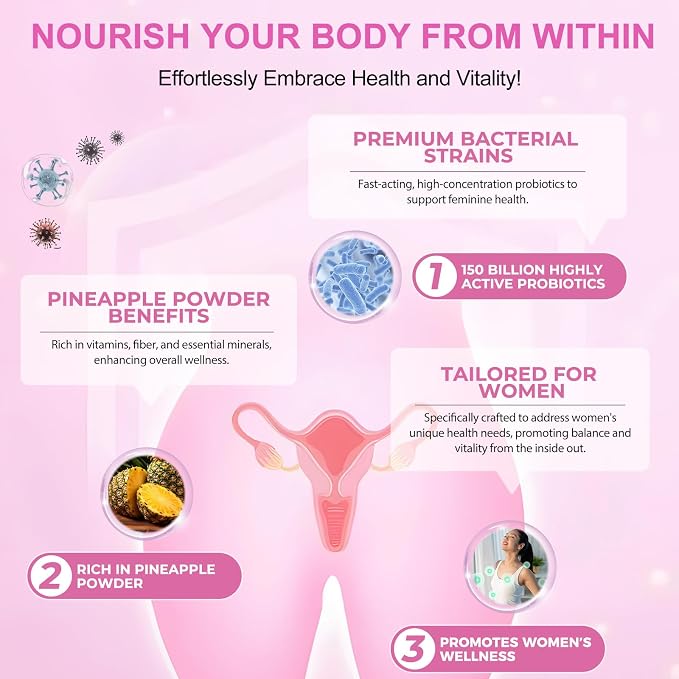 newseel Vaginal Probiotics Gummies,Feminine Balance Gummies for Women,Womens Vaginal Health Supplement,Improve Immune,Promotion of Womens Health - 60 Gummies(2Pack)