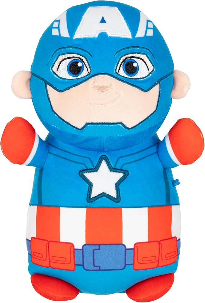 Squishmallows Original Marvel Spidey and His Amazing Friends 10in Captain America HugMees – Ultrasoft Official Jazwares Plush (Medium-Sized)