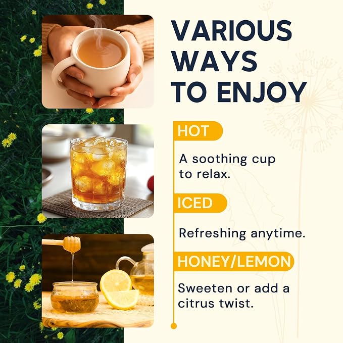 Dandelion Leaf & Root Herbal Tea - Caffeine Free,120 Teabags