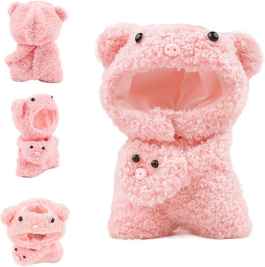 Clothes for labubu 17cm Accessories Suit Cute Clothes for Doll Dress up Animal Style Outfits (NO Doll) (Pig)