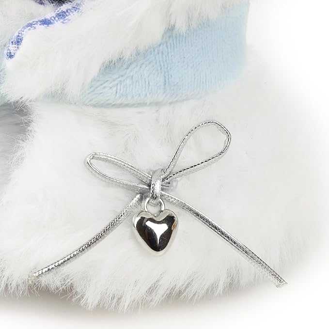 Plush Doll Clothes for Labubu - Cute Animal 17cm Doll Clothing, Premium Doll Accessories Clothes for Collectors or Display - Kawaii White Cat Plush Cape Costume (No Dolls)