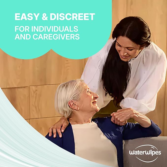 WaterWipes Sensitive Personal Care Light, Incontinence Wipes, Odor Removal, XL Textured Wipes, Fragrance Free, 90 Count (3 Packs)