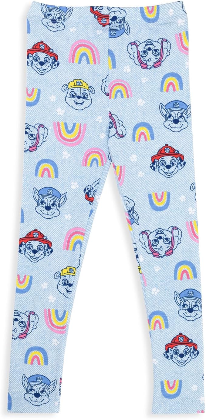 Paw Patrol Girls T-Shirt and Leggings Outfit Set Toddler to Big Kid Sizes (2T - 10-12)