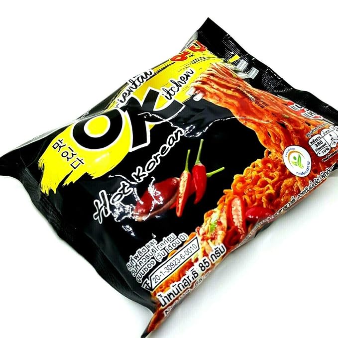 Oriental Kitchen Hot Korean (Dried) Flavour Quick Cook Thai-MAMA Big Pack Instant Noodles Rice Soup (Pack of 3)