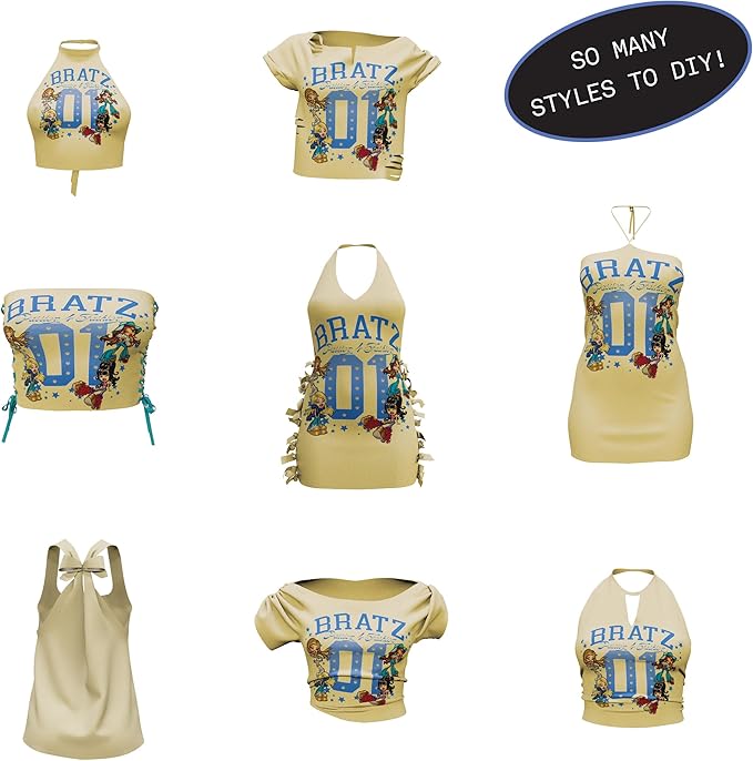 Bratz Stylin' Sasha Fashion Doll with Customizable T-Shirt for You and Accessories