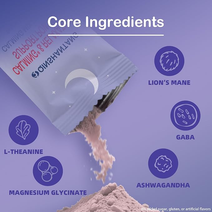 Super Cortisol Drink – Calm Magnesium Powder, 25 Servings, L-Theanine, Lion’s Mane & Ashwagandha | Relaxation, Focus & Stress Balance for Women | Sugar-Free, On-the-Go | Red Raspberry Flavor